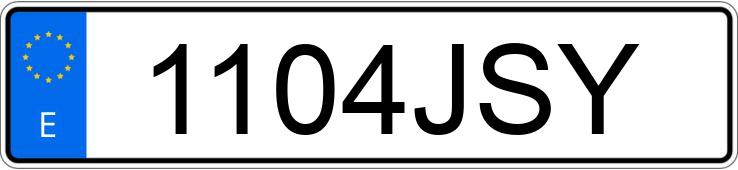 Numer rejestracyjny 1104JSY posiada LAND ROVER RANGE ROVER EVOQUE