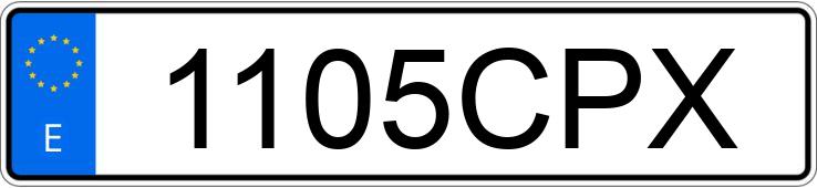 Numer rejestracyjny 1105CPX posiada MERCEDES VITO