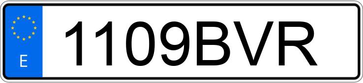 Numer rejestracyjny 1109BVR posiada PEUGEOT 206