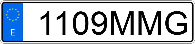 Numer rejestracyjny 1109MMG posiada MG ZS Numer rejestracyjny 1109MMG posiada MG ZS