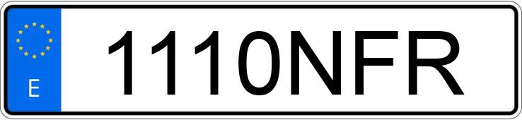 Numer rejestracyjny 1110NFR posiada BMW X3