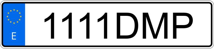 Numer rejestracyjny 1111DMP posiada OPEL MERIVA