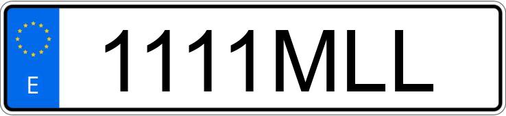 Numer rejestracyjny 1111MLL posiada BMW SERIE 4