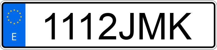 Numer rejestracyjny 1112JMK posiada RENAULT K