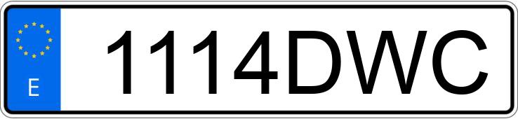 Numer rejestracyjny 1114DWC posiada FIAT DOBLO