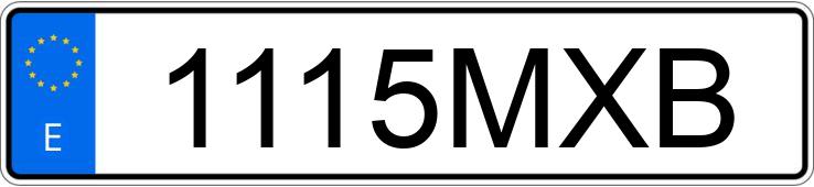 Numer rejestracyjny 1115MXB posiada TOYOTA COROLLA