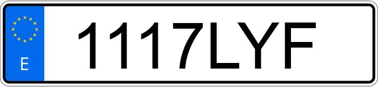 Numer rejestracyjny 1117LYF posiada FIAT 500