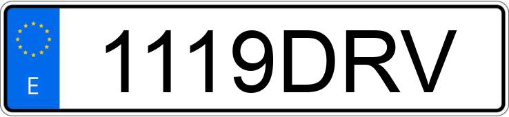 Numer rejestracyjny 1119DRV posiada VOLKSWAGEN GOLF