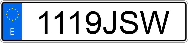 Numer rejestracyjny 1119JSW posiada FORD FIESTA