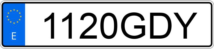 Numer rejestracyjny 1120GDY posiada MITSUBISHI LANCER