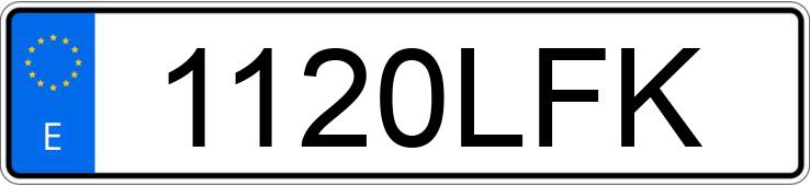 Numer rejestracyjny 1120LFK posiada BMW X5