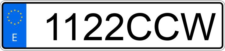 Numer rejestracyjny 1122CCW posiada SEAT IBIZA