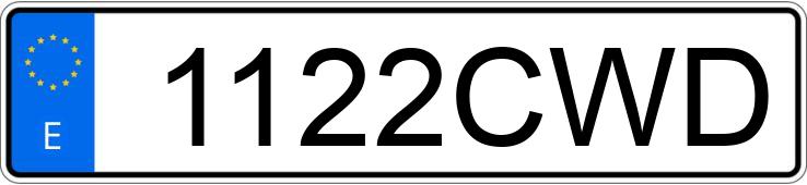 Numer rejestracyjny 1122CWD posiada AUDI A3