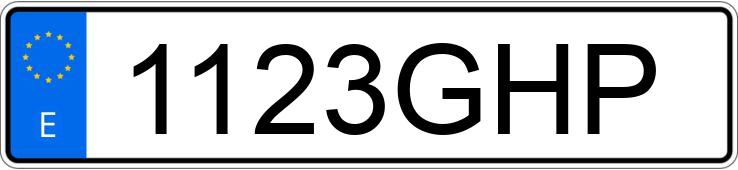 Numer rejestracyjny 1123GHP posiada SEAT IBIZA