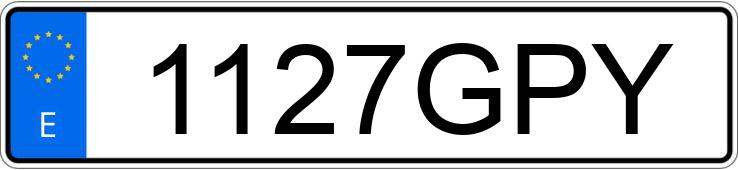 Numer rejestracyjny 1127GPY posiada BMW SERIE 3