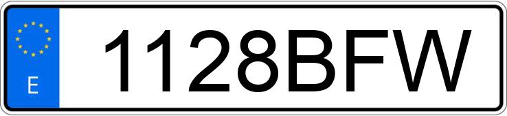 Numer rejestracyjny 1128BFW posiada PEUGEOT 206