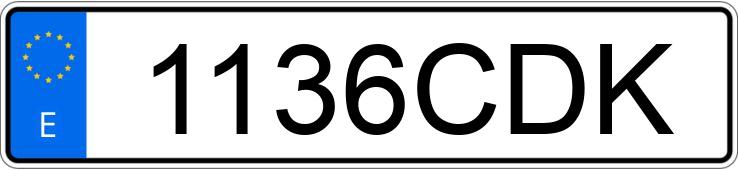 Die Registrierungsnummer 1136CDK hat AUDI A6