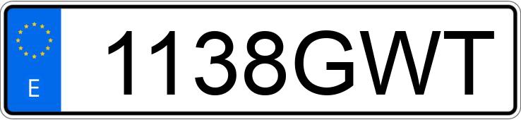 Numer rejestracyjny 1138GWT posiada SKODA OCTAVIA