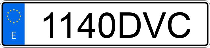 Numer rejestracyjny 1140DVC posiada TOYOTA YARIS