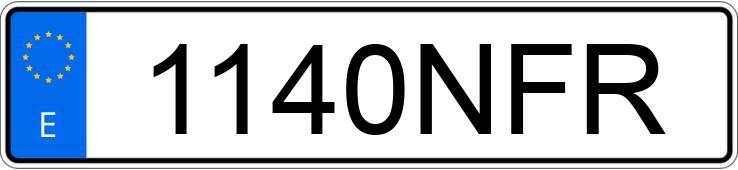 Numer rejestracyjny 1140NFR posiada BMW X3