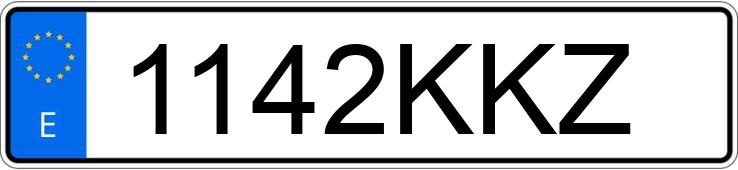 Numer rejestracyjny 1142KKZ posiada CITROEN C-ELYSEE