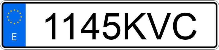 Numer rejestracyjny 1145KVC posiada VOLKSWAGEN GOLF