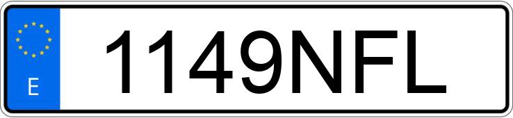 Numer rejestracyjny 1149NFL posiada AUDI A3 SPORTBACK Numer rejestracyjny 1149NFL posiada AUDI A3 SPORTBACK