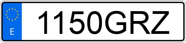 Numer rejestracyjny 1150GRZ posiada PEUGEOT PARTNER