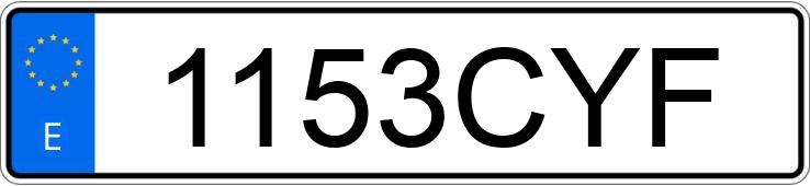 Numer rejestracyjny 1153CYF posiada VOLKSWAGEN TOURAN