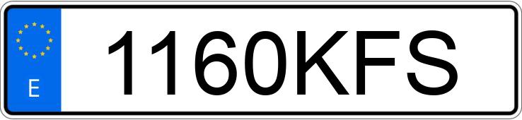 Numer rejestracyjny 1160KFS posiada MERCEDES C (205)