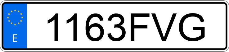 Numer rejestracyjny 1163FVG posiada AUDI A3