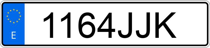 Numer rejestracyjny 1164JJK posiada JAGUAR XE