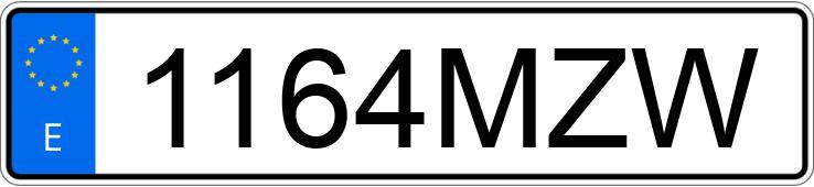 Numer rejestracyjny 1164MZW posiada MASERATI GHIBLI