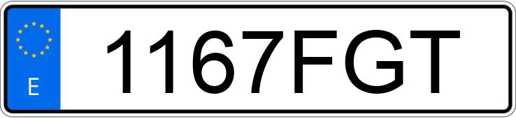 Numer rejestracyjny 1167FGT posiada RENAULT LAGUNA