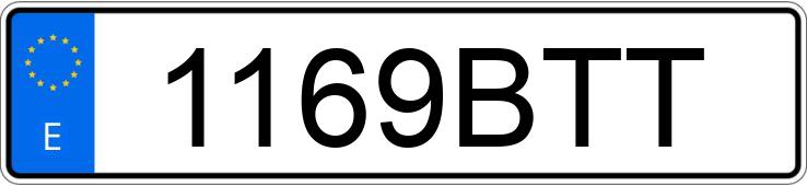 Numer rejestracyjny 1169BTT posiada TOYOTA COROLLA