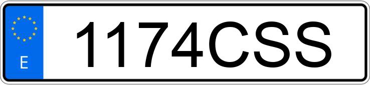 Numer rejestracyjny 1174CSS posiada PORSCHE CAYENNE