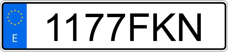 Numer rejestracyjny 1177FKN posiada PEUGEOT 307