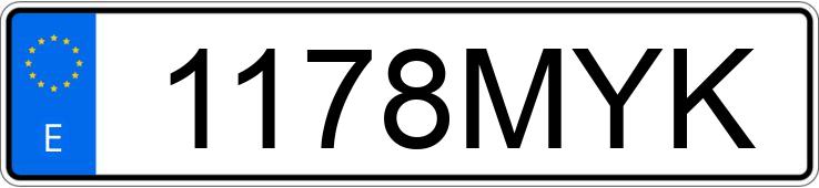 Numer rejestracyjny 1178MYK posiada MAZDA MAZDA3