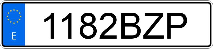Numer rejestracyjny 1182BZP posiada SKODA FABIA
