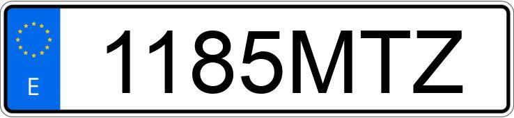 Numer rejestracyjny 1185MTZ posiada MG MG3
