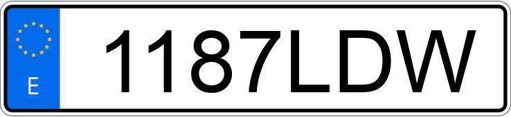 Numer rejestracyjny 1187LDW posiada BMW SERIE 3