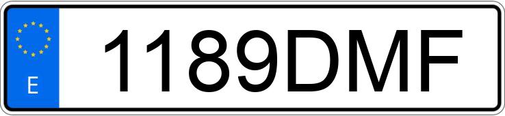 Numer rejestracyjny 1189DMF posiada HYUNDAI COUPE