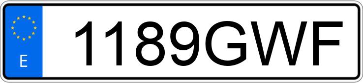 Numer rejestracyjny 1189GWF posiada RENAULT GRAND KANGOO