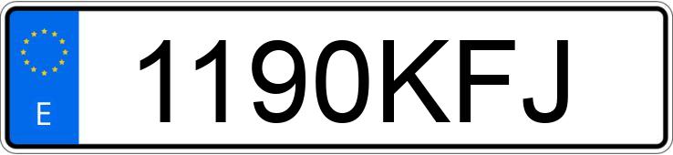 Numer rejestracyjny 1190KFJ posiada FORD TRANSIT COURIER