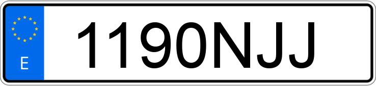 Numer rejestracyjny 1190NJJ posiada JAC IEV7S