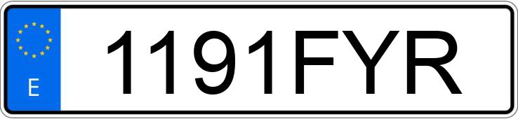 Numer rejestracyjny 1191FYR posiada HYUNDAI COUPE