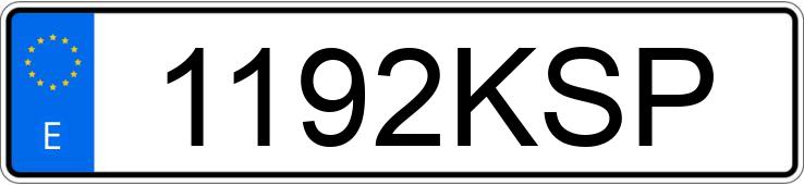 Numer rejestracyjny 1192KSP posiada TOYOTA YARIS