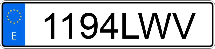 Numer rejestracyjny 1194LWV posiada CITROEN BERLINGO