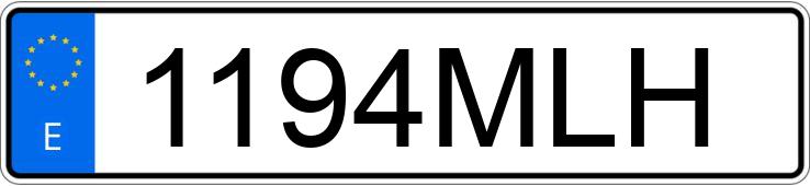 Numer rejestracyjny 1194MLH posiada TOYOTA COROLLA