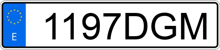 Numer rejestracyjny 1197DGM posiada MITSUBISHI SPACE STAR